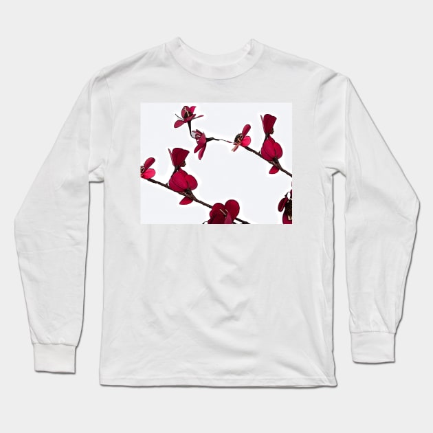 Dainty Red Double Stem Long Sleeve T-Shirt by KirtTisdale